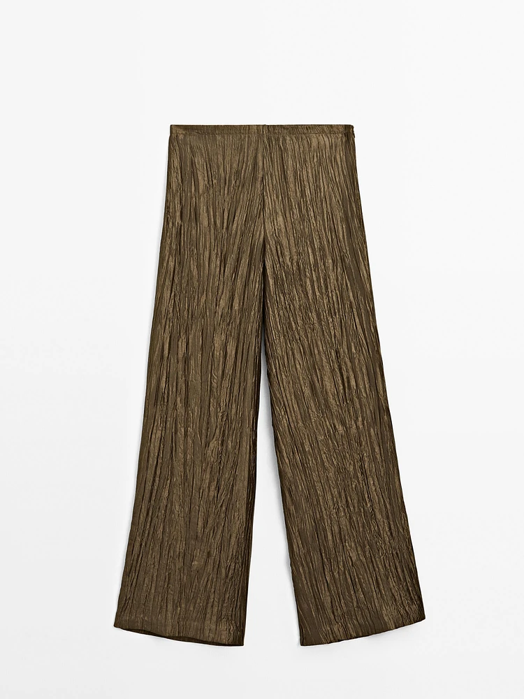 Pantalon tissu métallisé