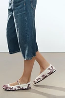 EMBROIDERED BALLET FLATS