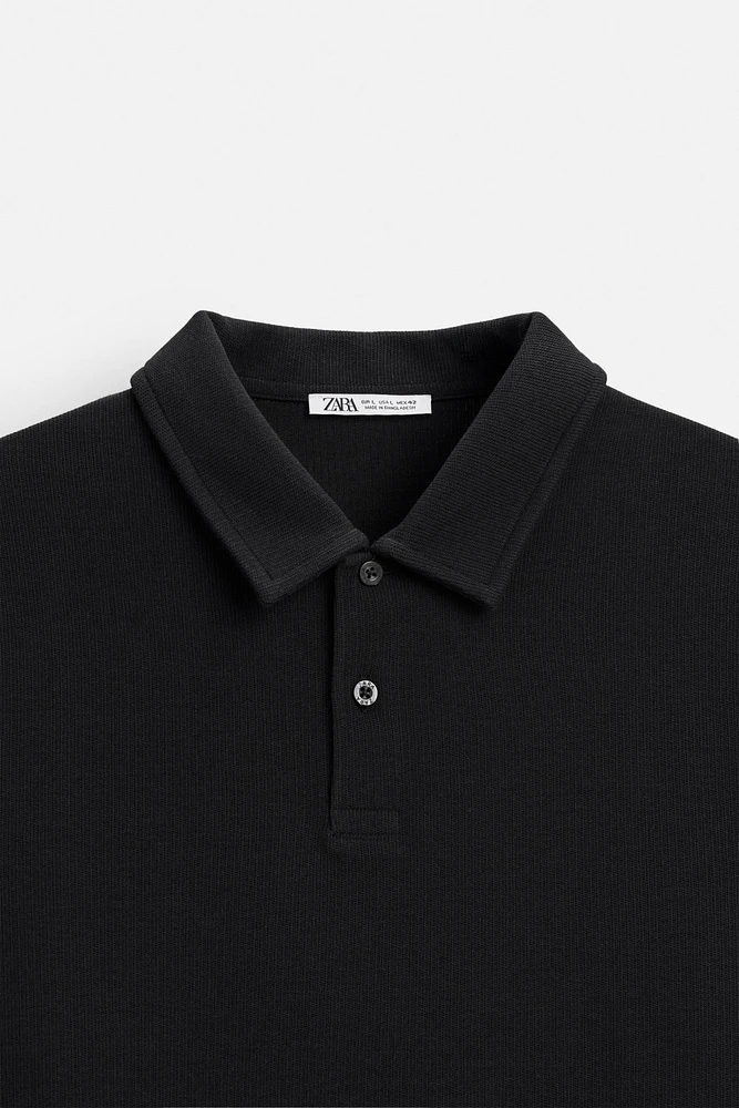BASIC TEXTURED POLO SHIRT