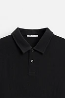 BASIC TEXTURED POLO SHIRT