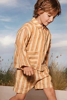 CHEMISE À RAYURES 100 % LIN ÉDITION LIMITÉE