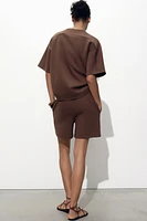 SHORT SLEEVE INTERLOCK SWEATSHIRT