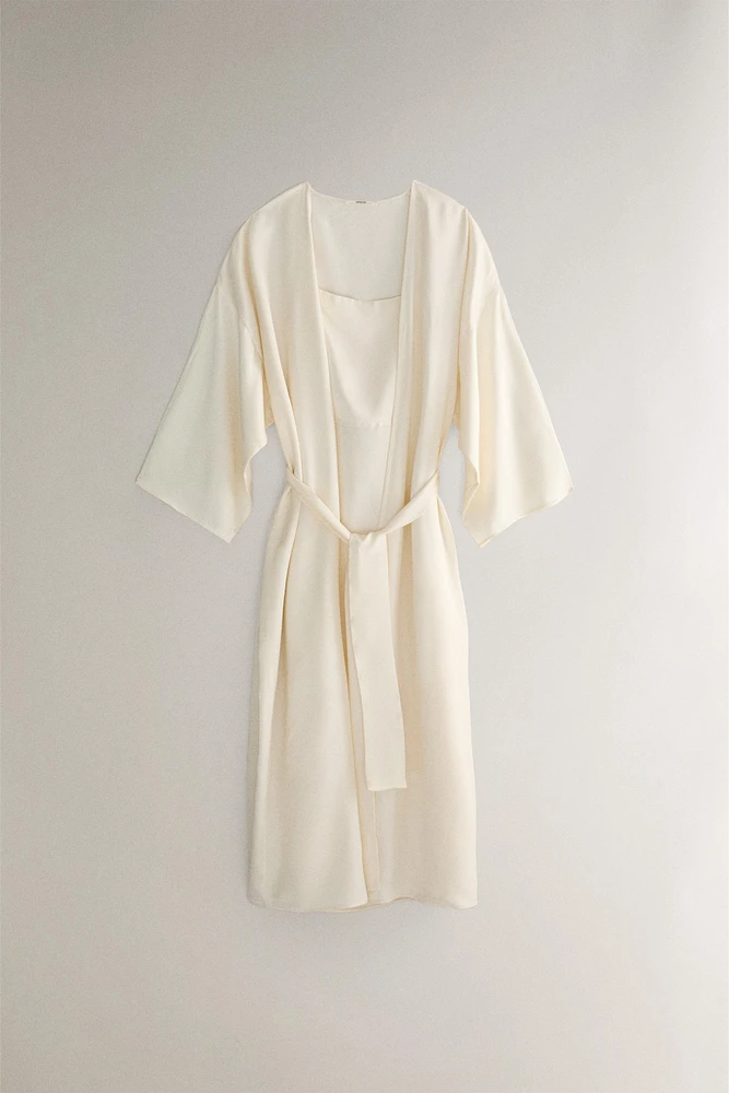PLAIN SATEEN NIGHTGOWN