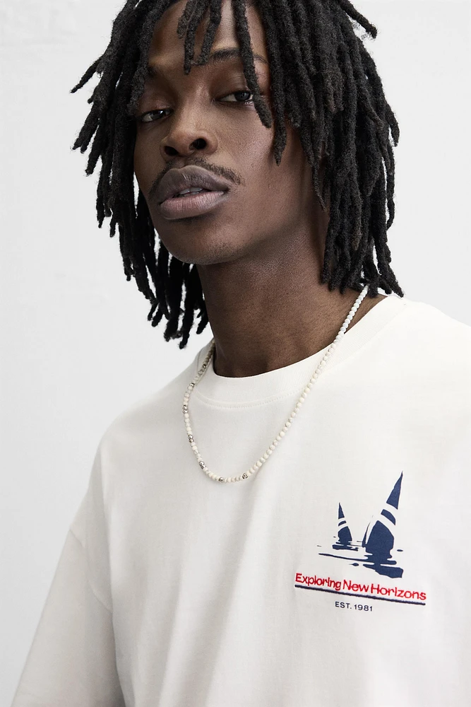 T-SHIRT À IMPRIMÉ NAUTIQUE