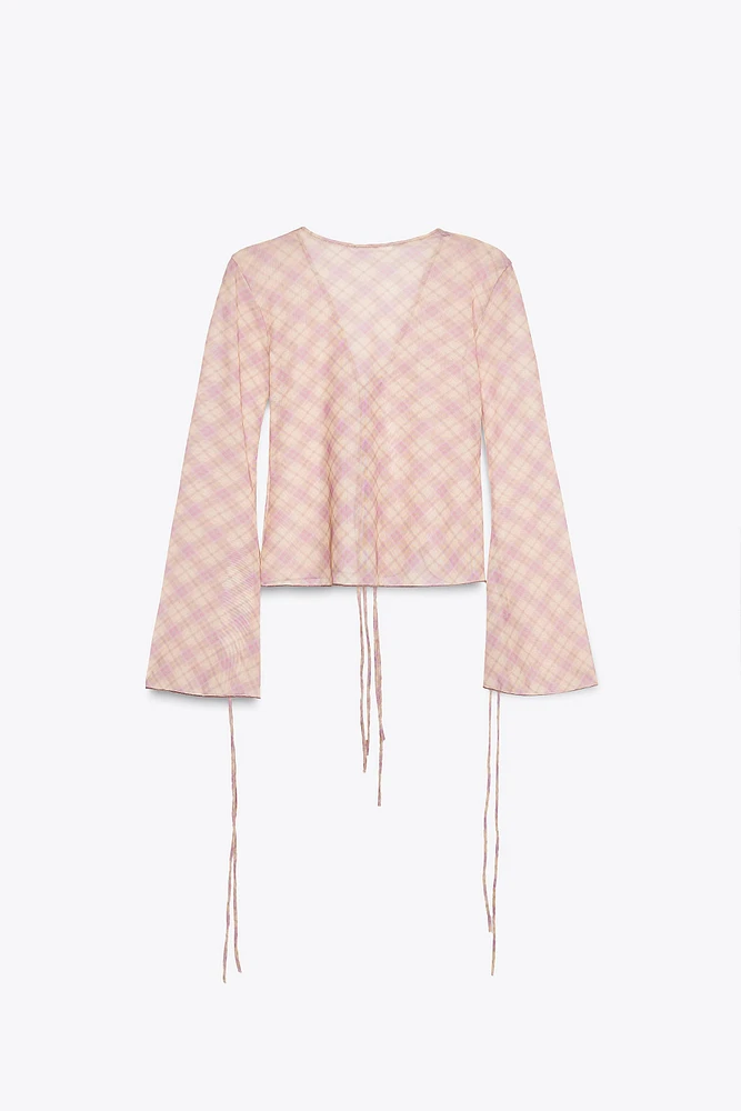 PRINTED TULLE SHIRT