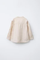CHEMISE 100 % LIN À COL MAO