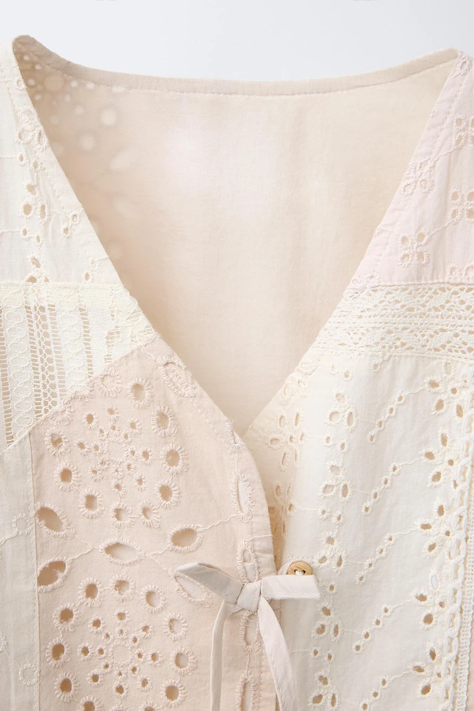 KIMONO PATCHWORK BRODERIE SUISSE