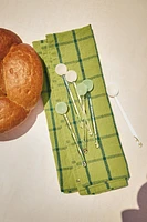 SET OF FLORAL GLASS DESSERT SPOONS (SET OF 6)