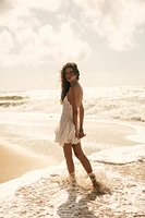 HALTER RUFFLED SHORT DRESS