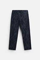 PRINTED STRAIGHT FIT JEANS