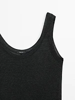 Strappy fine knit top