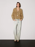 Faded mid-rise wide-leg jeans