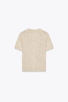 ORGANZA BOW KNIT TOP