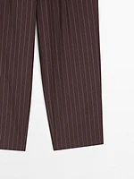 Pantalon à pinces et rayures tennis