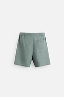 BERMUDA REGULAR FIT 100 % LIN