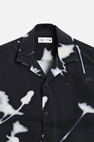 STRETCH FLORAL PRINT SHIRT