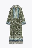 PRINTED MIDI DRESS