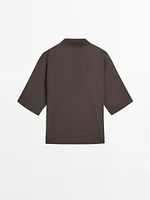 Flowing cape-style polo shirt