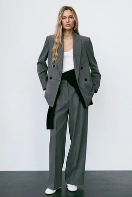 VESTE CROISÉE À ÉPAULETTES