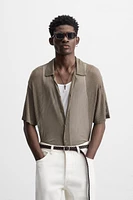 SEMI-SHEER TEXTURED SHIRT