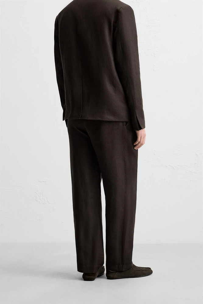 PANTALON DE COSTUME 100 % LIN