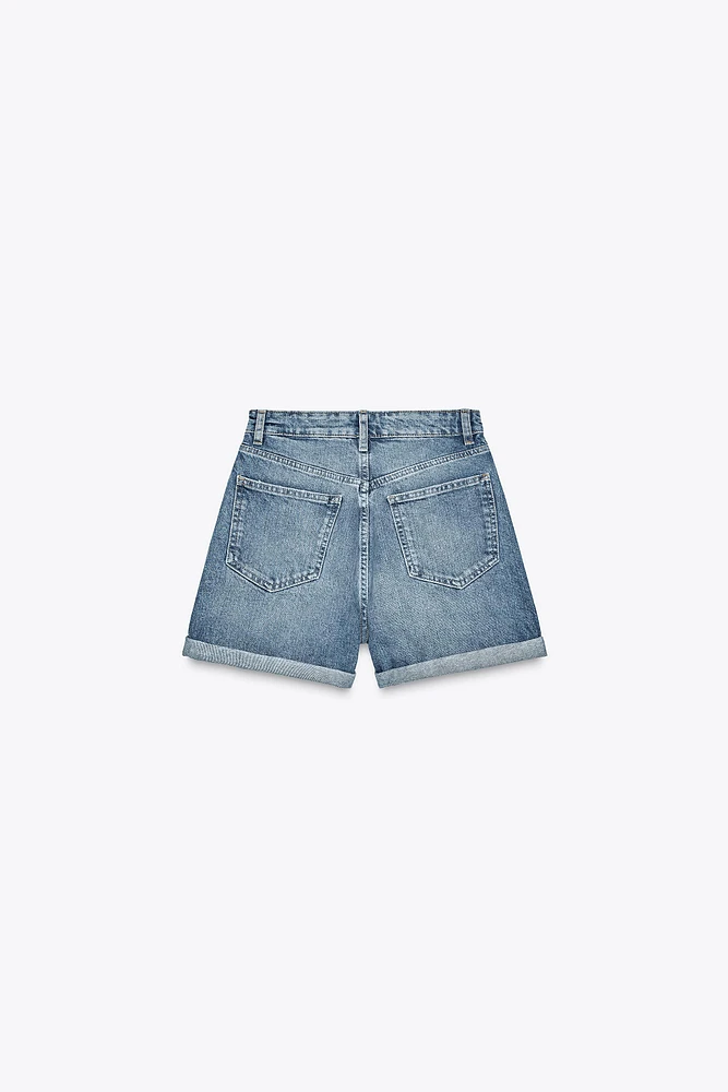 BERMUDA MOM FIT TRF TAILLE HAUTE