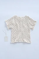 ZARA TIMELESS - T-SHIRT EN MAILLE GAUFRÉE À FLEURS