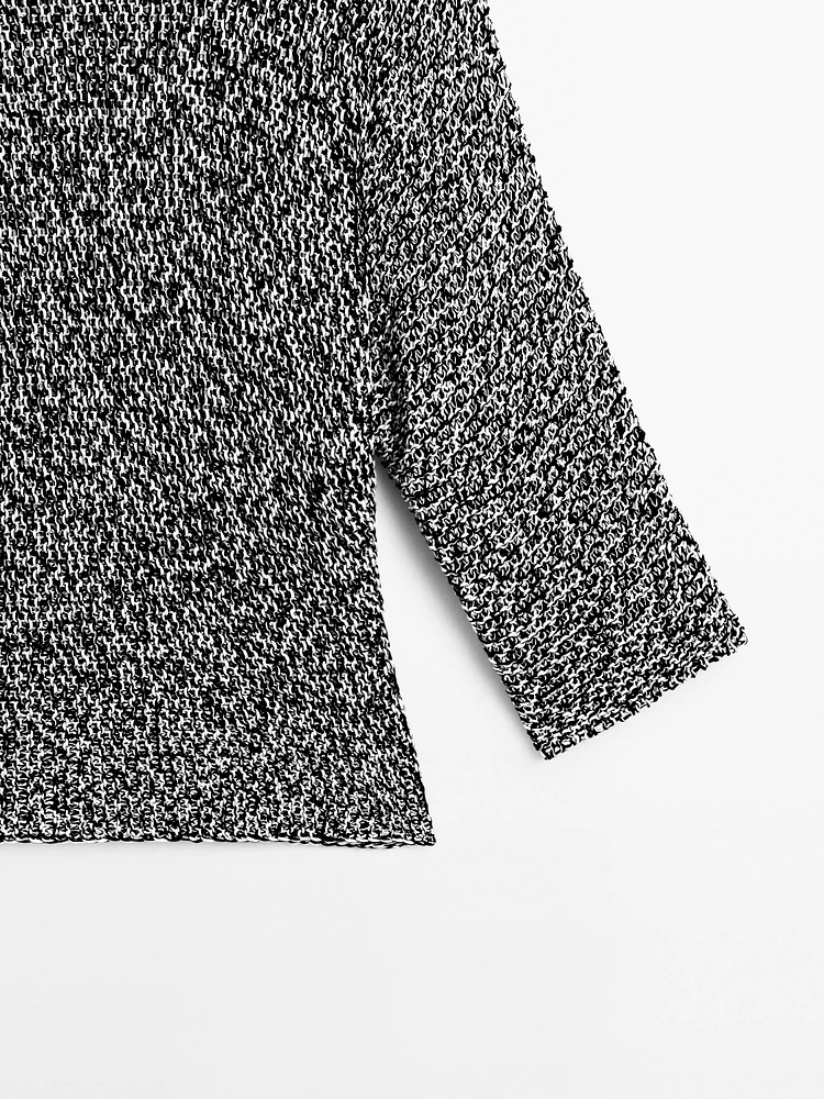 Pull en maille chinée 100 % coton