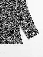 100% cotton flecked knit sweater
