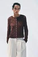 GILET EN MAILLE POINTELLE