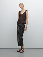Strappy top with textured detail