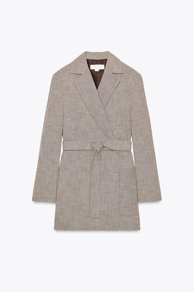 VESTE OVERSIZE AVEC CEINTURE