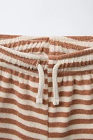 STRIPED TOWEL T-SHIRT AND BERMUDA SET