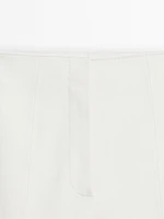 Flared leather trousers with vents - Studio