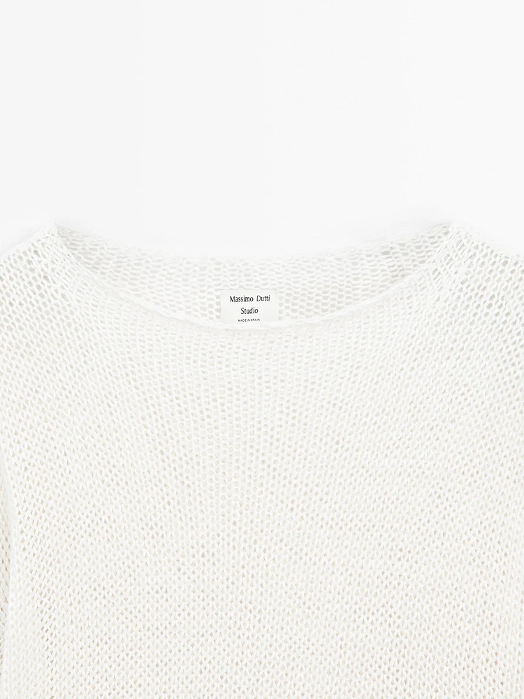 Oversize short sleeve sweater - STUDIO