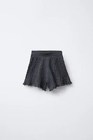 TEXTURED KNIT SHORTS