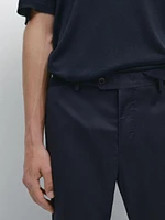 Pantalon de costume à rayures tennis en laine