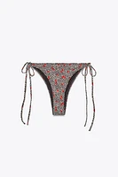 CHERRY ANIMAL PRINT BIKINI BOTTOMS