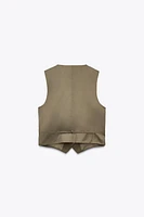 CONTRAST BACK VEST