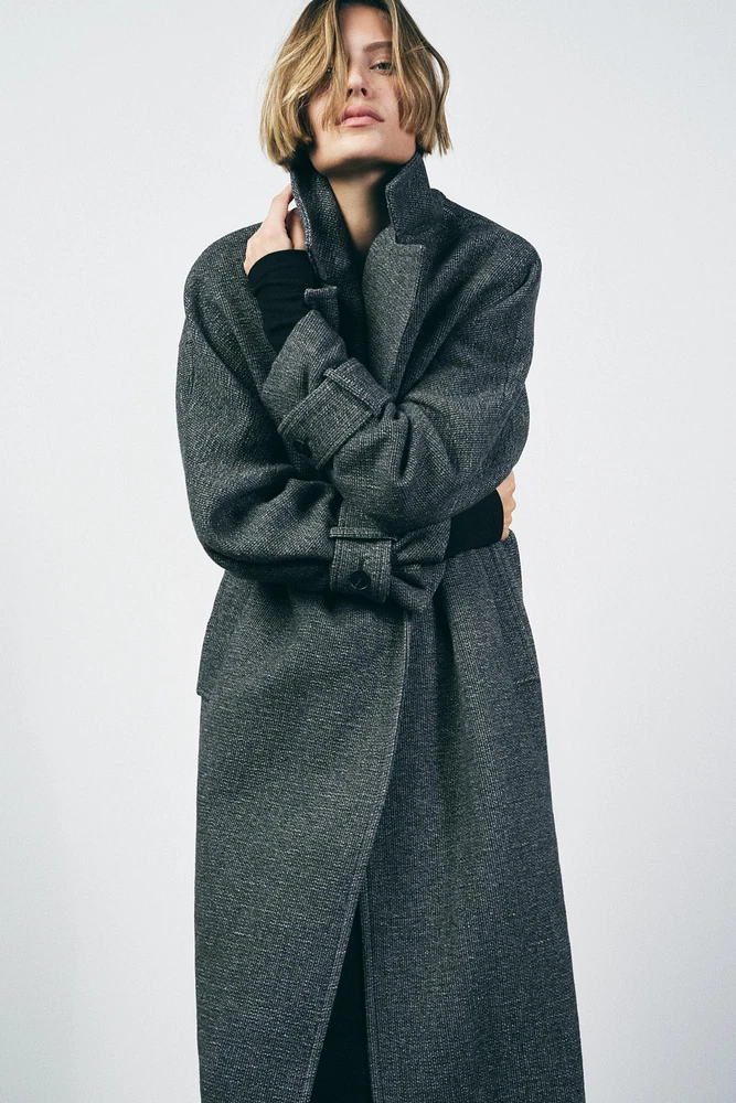 MANTEAU EN MÉLANGE DE LAINE ZW COLLECTION