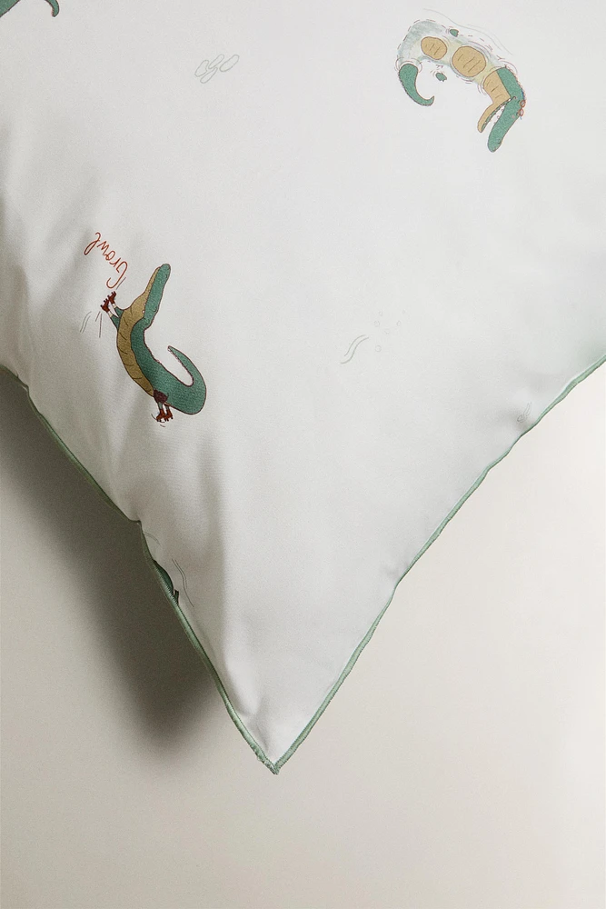 TAIE D’OREILLER ENFANT CROCODILE