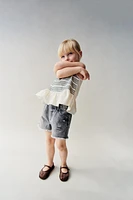 RIPPED HIGH WAIST DENIM SHORTS