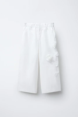 3D FLORAL PANTS