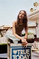 JEAN WIDE LEG BRILLANT