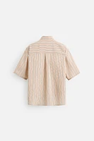 STRIPED FLOWY SHIRT