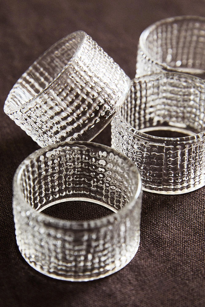 LOT PORTE-SERVIETTES VERRE (LOT DE 4)