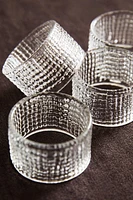 SET OF GLASS NAPKIN RINGS (SET OF 4)