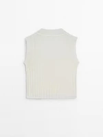 Wool blend knit top