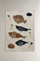 TORCHON DE CUISINE IMPRIMÉ POISSONS