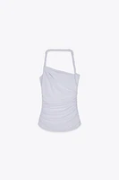ASYMMETRIC HALTER TOP